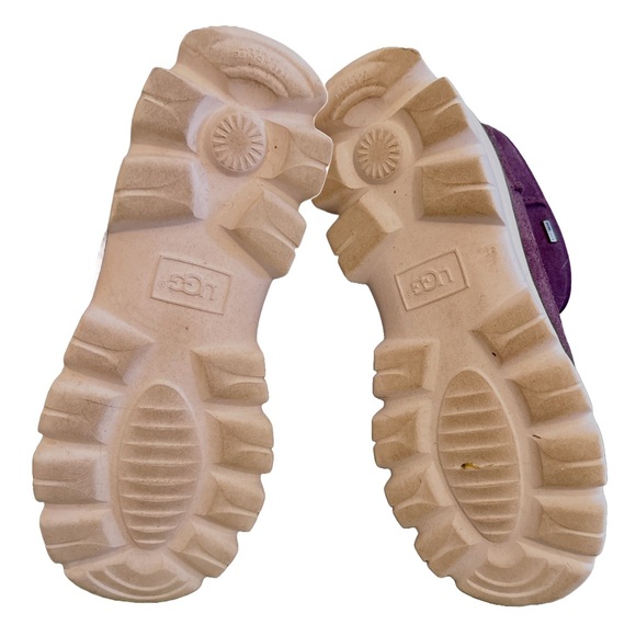 UGG Purple and Cream Ankle Boots with Suede Finish - Picture 6 of 8